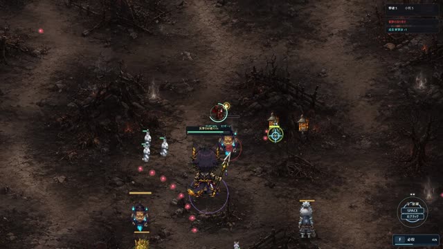 ボスの攻撃に拍動を合わせる戦闘画面